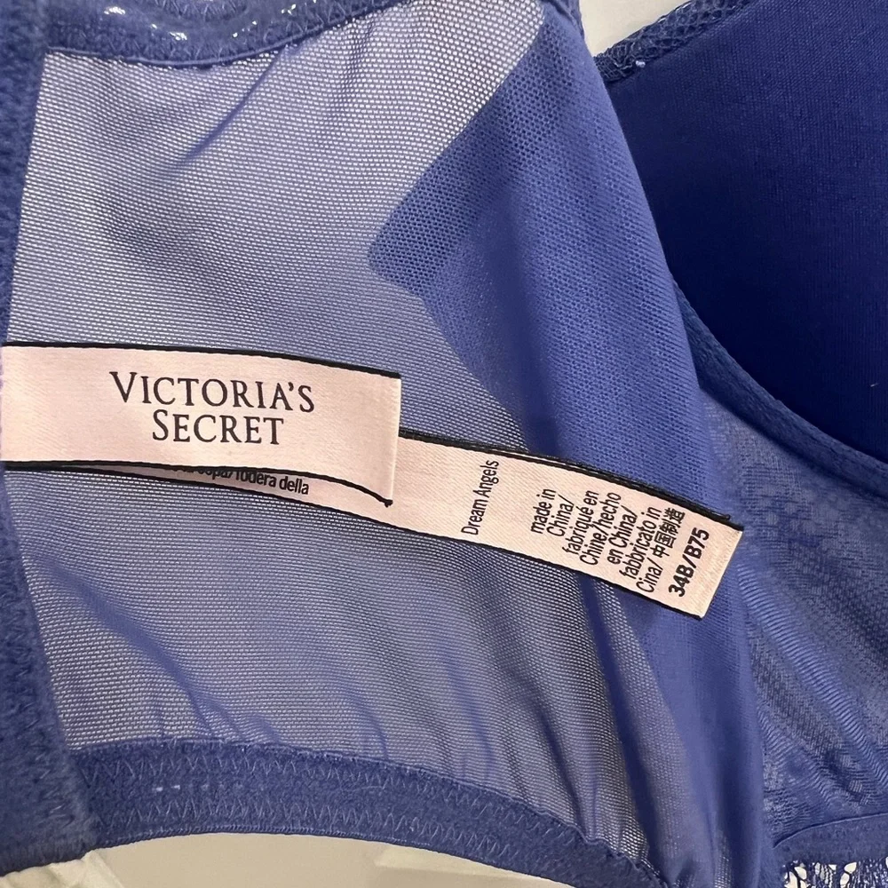 Victoria's Secret Blue Lace Bustier Corset Bra Top | Size 34B - Picture 5 of 5
